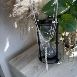 Elegant Silver and Gold Plated Chain Necklace Set